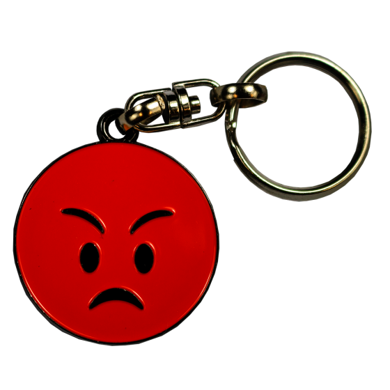 Smiley Schlüsselanhänger Emoji wütend stabil