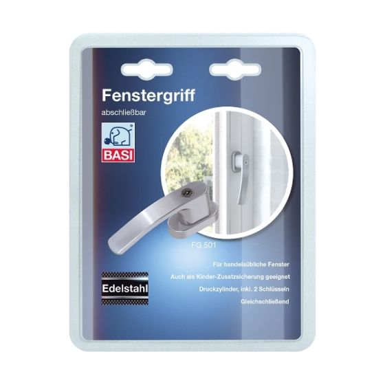 FG 501 window handle lockable - stainless steel