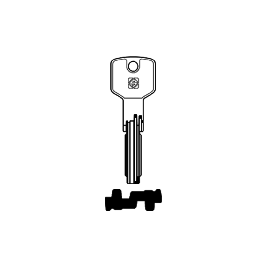 Silca dimple key blank CS182  for CISA (brass)