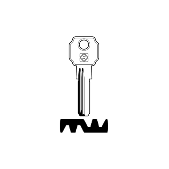 Silca Bohrmulden- / Schlüsselrohling LC14R für LINCE in Messing