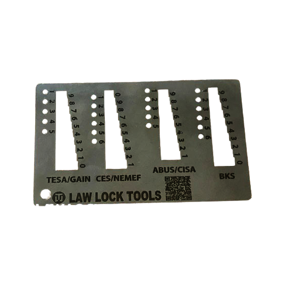 Key Rader Card 2 EU - Law Lock Tools