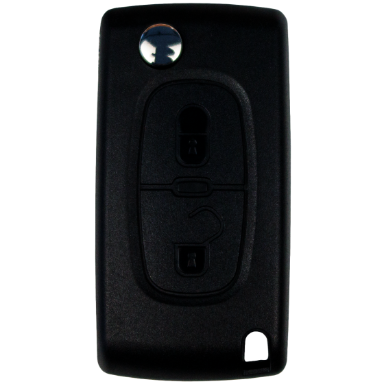 Flip key shell for Peugeot with  2 buttons and VA2 profile