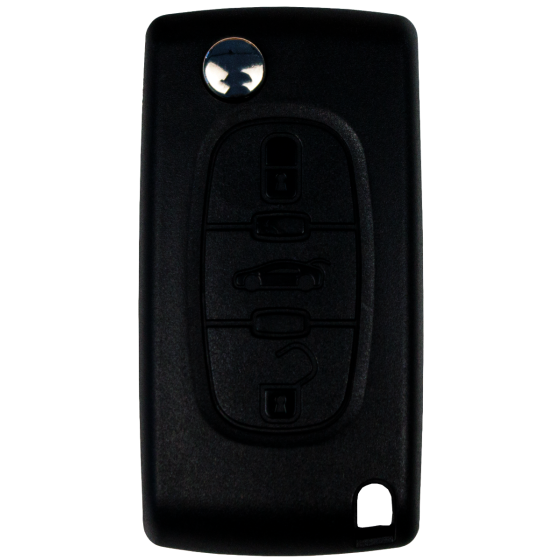 Flip key shell for Peugeot with  3 buttons and HU83 profile