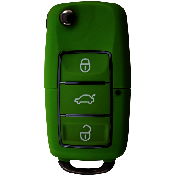 Car key shell for Volkswagen with three buttons green