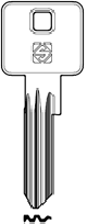 Schlüsselrohling AB95ST - Stahl