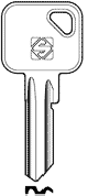 Schlüsselrohling BAB25 - Stahl