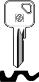 Schlüsselrohling BAB25R für BAB