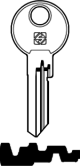 Schlüsselrohling BAB26R - 22 für BAB