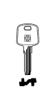 Silca Bohrmulden- / Schlüsselrohling BD40 für BRICARD in Messing