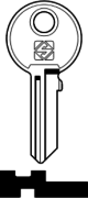 Schlüsselrohling CS19R für CISA, BASI