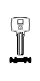 Silca Bohrmulden- / Schlüsselrohling DM118 für DOM in Messing