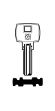 Silca Bohrmulden- / Schlüsselrohling DM120 für DOM in Neusilber
