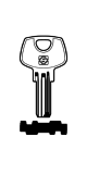 Silca Bohrmulden- / Schlüsselrohling DM128 für DOM in Messing