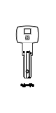 Silca Bohrmulden- / Schlüsselrohling DM139 für DOM IX5 mit Kugel in Neusilber