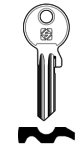 Schlüsselrohling für GEGE GE1X - Stahl 