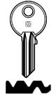 Schlüsselrohling für GEGE GE23R - Stahl