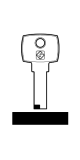 Silca Bohrmulden- / Schlüsselrohling GE57 für Gege in Neusilber