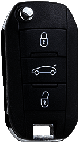 Silca proximity and remote car key HU83R21 for Peugeot / Citroen