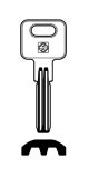 Silca Bohrmulden- / Schlüsselrohling MSL1 für Master-Lock in Messing