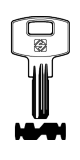 Silca Bohrmulden- / Schlüsselrohling MSL3 für Master-Lock in Messing