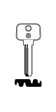 Silca Bohrmulden- / Schlüsselrohling MTK13R für MUL-T-LOCK in Messing
