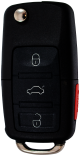 Klappschlüssel für VW mit 3 Tasten 1J0 959 753 AM ID 48 Transponder 315 Mhz
