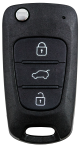 Flip key shell with 3 buttons for new Hyundai models