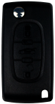 Klappschlüsselhülle für Peugeot mit 3 Tasten und HU83 Profil