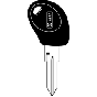 Key shell GT10BTE without transponder for FIAT 