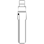 Flip key blade HU66 (long version)