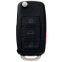 Klappschlüssel für VW (433 MHz) mit Panik Knopf