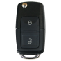 Flip key shell with 2 buttons for VW / SEAT / SKODA (New)