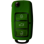 Car key shell for Volkswagen with three buttons green