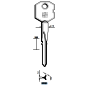 Silca key blank XFB1 (Steel)